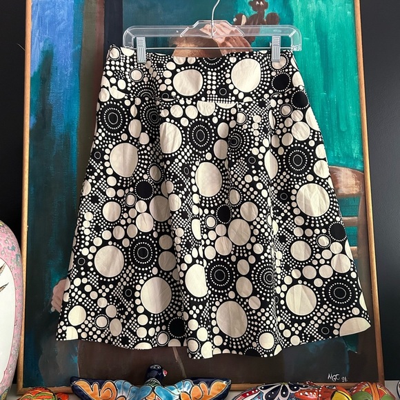 Jacob Black and Cream Circle Skater Skirt - Picture 9 of 16